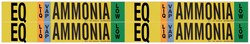 Brady Ammonia (IIAR) Pipe Markers, Legend: EQ/LIQ/VAP/HIGH/Ammonia, B-946
