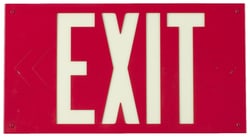Brady&trade;&nbsp;BradyGlo&trade; Photoluminescent Framed Single Face Wall Mount Exit Sign