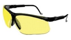 Honeywell Uvex Genesis Protective Safety Glasses Black frame; Amber lens;