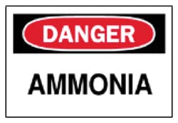 Brady™ Chemical and Hazardous Materials Signs: Ammonia