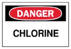 Brady Chemical and Hazardous Materials Signs: Chlorine:Facility Safety