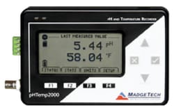 MadgeTech pHTemp2000 pH and Temperature Datalogger pHTemp2000:Data Logging