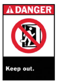 Brady ANSI Z535 Safety Signs: Keep Out:Facility Safety and Maintenance:Signs