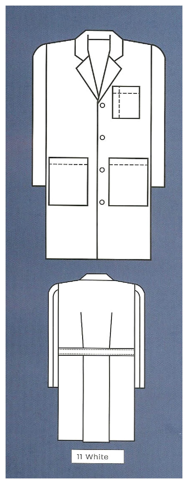 White Swan Meta Men s Professional Lab Coats For men; White; Size 38