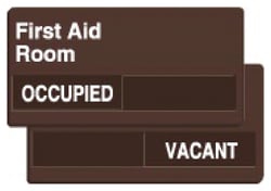 Accuform Signs Dura-Shield Slide Signs First Aid Room Occupied/Vacant | Buy Online | Accuform Signs | Fisher Scientific