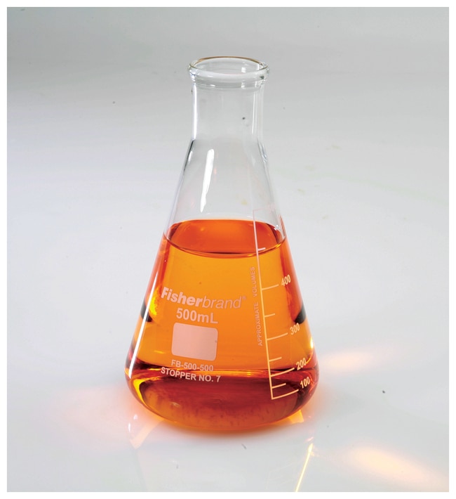 Fisherbrand Reusable Glass NarrowMouth Erlenmeyer Flasks Glass flask