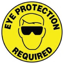 Accuform Signs Slip-Gard Round Floor Signs: Ear Protection Required