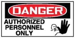 Accuform Signs Danger: Authorized Personnel Only with Graphic