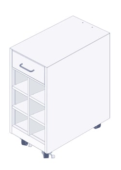 Fisherbrand™ Pipette Mobile Cabinet