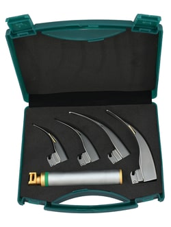 Surgical Design&trade;&nbsp;Laryngoscope Set of 5 - Fiber Optic Mac, Reusable