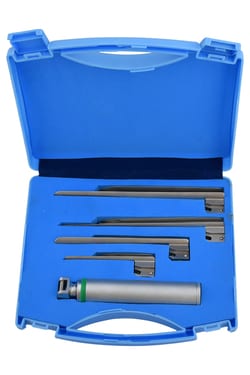 Surgical Design&trade;&nbsp;Laryngoscope Set of 5, Fiber Optic Miller Reusable