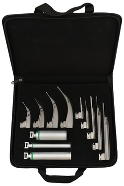 Surgical Design&trade;&nbsp;Laryngoscope Set of 12, Fiber Optic