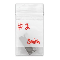 Mopec&nbsp;Resealable Write-on Plastic Evidence Bags