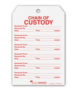 Mopec&nbsp;Chain of Custody and Evidence Tags