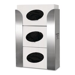 Marketlab&nbsp;Stainless Steel Top Loading Triple Glove Box Dispenser