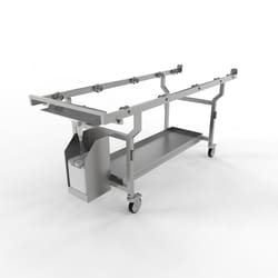 Mopec Roller Autopsy Cart with Fluid Collection System