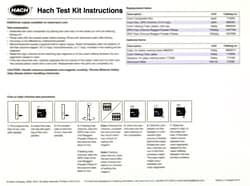 Hach Company EG-1 Test Kit Instructions, Quantity: Each of 1