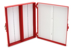 Heathrow Scientific&nbsp;Premium Microscope Slide Box, 100-Place, Foam