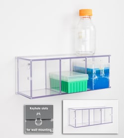 Poltex Horizontal Tip Organizer-3 Pocket with Wall Mount