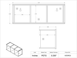 Poltex&nbsp;Horizontal Tip Organizer-3 Pocket with Magnet Mount
