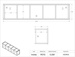 Poltex&nbsp;Horizontal Tip Organizer-5 Pocket with Wall Mount