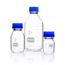 DWK Life Sciences&nbsp;DURAN&trade; GL 45 Protect Laboratory Glass Bottles w/Screw-Cap and Pouring Ring