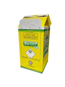 Econix&trade;&nbsp;Bio-bins&trade; Yellow Paper Based Non-Sharps Infectious Clinical Waste Containers for Incineration Only