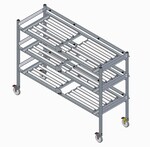 Mopec Side-loading Body Rack, 3 Tier Height