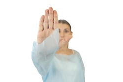 MEDICOM Safewear CPE Splash Gown Universal | Buy Online | MEDICOM | Fisher Scientific