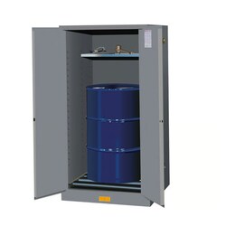 JUSTRITE Drum Storage Cabinets, 55 gal., Manual Close, with Drum Rollers