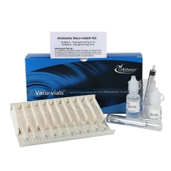 CHEMetrics&trade; by AquaPhoenix&nbsp;Vacu-vials Ammonia Water Quality Instrumental Test Kit, 0 to 10 ppm and 0 to 150 ppm