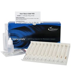 CHEMetrics&trade; by AquaPhoenix&nbsp;Vacu-vials Iron Water Quality Instrumental Test Kit, Phenanthroline (Total and Ferrous)