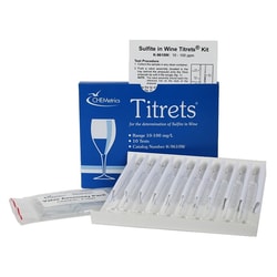 CHEMetrics&trade; by AquaPhoenix&nbsp;Sulfite Test Kit - Measure Sulfite in White Wine - Titrets Titration Cells