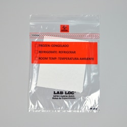 Elkay Plastics Company Bag Specimen Transport 3 wall Clear with Removable Biohazard logo, Absorbent Pad and Outside Pouch, Reclosable Closure 1.75 mil 8 X 10 1,000 per Case