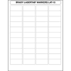Brady&trade;&nbsp;LaserTab Laser Printable B-707 Polyester Labels