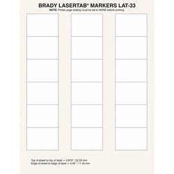 Brady LaserTab Laser Printable Paper Labels 36.5 mm | Buy Online | Brady&trade; | Fisher Scientific