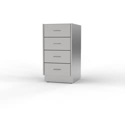 Mopec Base Cabinet, Standing Height, 4 Drawer