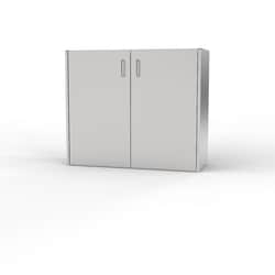 Mopec Wall Cabinet, 2 Solid Doors