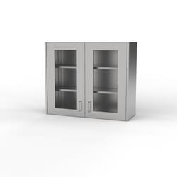 Mopec Wall Cabinet, 2 Glass Doors