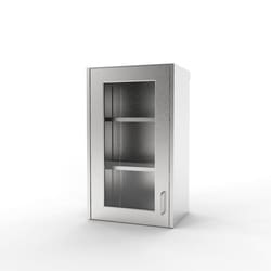 Mopec Wall Cabinet, 1 Left-Hinge Glass Door
