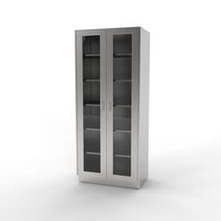 Mopec Tall Cabinet, 2 Framed Glass Doors