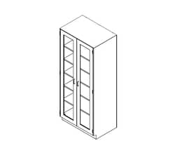 Mopec&nbsp;Cabinet with Swinging Glass Door