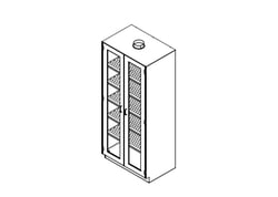 Mopec&nbsp;Vented Cabinet with Swinging Glass Door