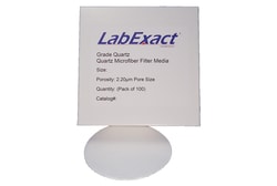 IW Tremont Co Inc LabExact Quartz microfiber, 8.26cm  EPA PM10 Ambient Air Monitor method, 99.999% eff in air filtration for 2.20um particles, atomic absorption spectroscopy, flame emission spectrometry, use in acidic gases stack and flue gas monitoring 1000C 100/pk