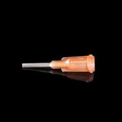 Instech Luer stub, 15ga (amber) x 0.5in (12mm), non-sterile