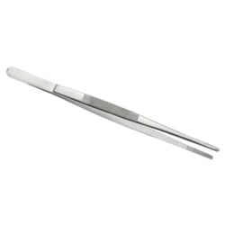 Mitegen&nbsp;Large Blunt Tweezers, 12-Inch Length, Stainless Steel with Serrated Tips, For Secure Handling in Laboratory & Cryogenic Environments