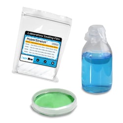 MTC Bio&nbsp;HyperStretch Multi-Purpose Laboratory Sealing Film  Steri-Sheets  Paraffin/Polyolefin  Sterile Sheets of 4x4in   Resealable Bags  100/pk