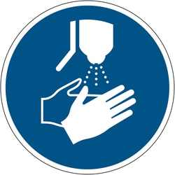 Brady ISO Safety Sign - Disinfect Your Hands, Universal Aluminum | Buy Online | Brady&trade; | Fisher Scientific