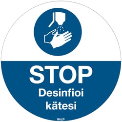 Brady ISO Safety Sign, Floor Marking - Disinfect Your Hands Finnish | Buy Online | Brady&trade; | Fisher Scientific