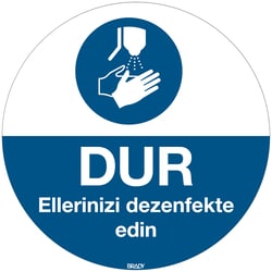 Brady ISO Safety Sign, Floor Marking - Disinfect Your Hands Turkish | Buy Online | Brady&trade; | Fisher Scientific